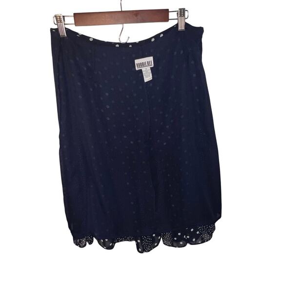 Robbie Bee Women Vintage 12 polka dot pleated flare lined skirt 1980s Gorpcore - Picture 4 of 7